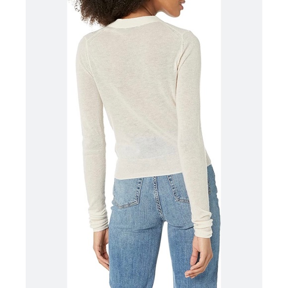 CLUB MONACO Ruched Button Up Sweater - Picture 6 of 6